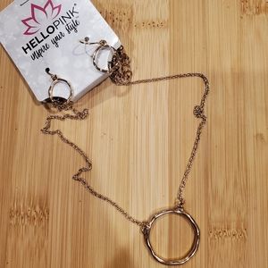 Hello Pink Necklace and Earrings Set